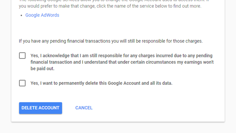 So long, Google. Image: Screenshot